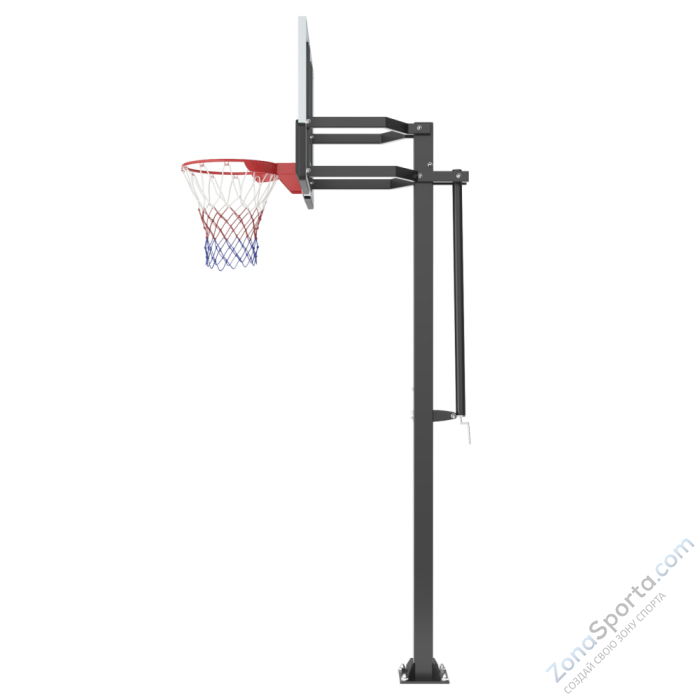 Баскетбольная стойка стационарная UNIX Line B-Stand-TG 54x32 R45 H230-305 см BSTSSTPR305_54TGBK