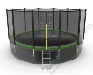 Батут Evo Jump External 16ft (Green) с нижней сетью