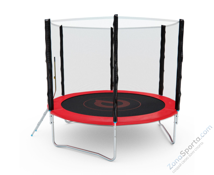 Батут с сеткой DFC Pelpo 8ft с лестницей, Red