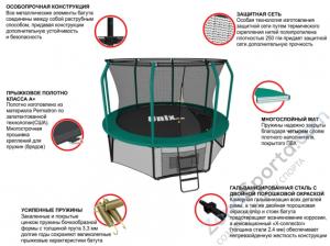 Батут Unix line 10 ft Supreme (Green)