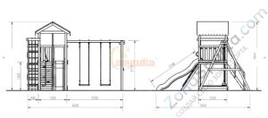 Детская площадка Савушка Мастер 5 (Махагон) 4 сезона