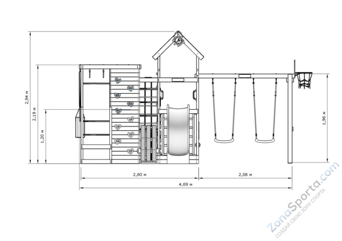 Детская игровая площадка IgraGrad X3