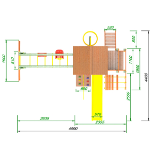 Детская площадка Пикник Вега Д Макси с рукоходом Вираж