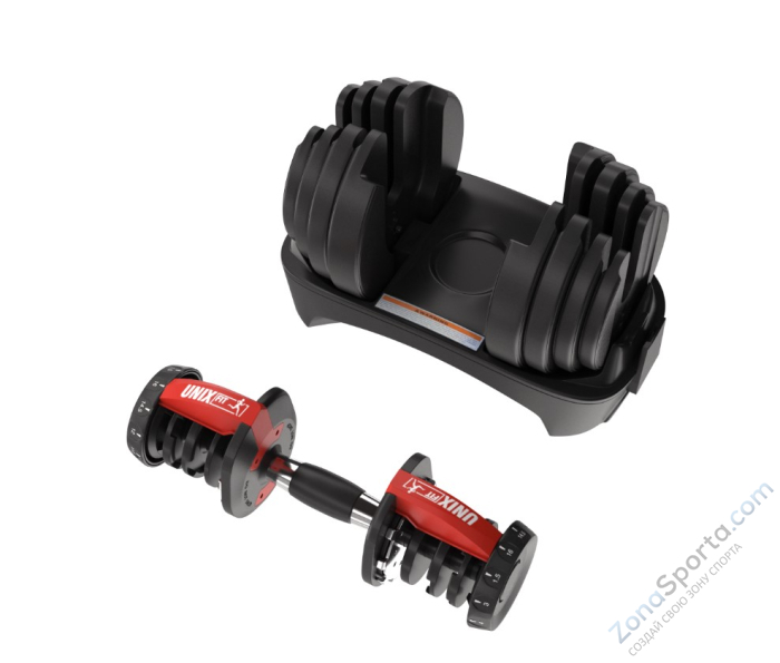 Гантель регулируемая UNIX Fit 16 кг 