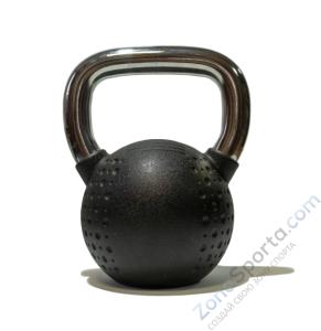 Гиря 12 кг с хромированной ручкой полиуретановая (CPU) Original FitTools