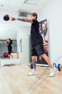 Гиря 12 кг с хромированной ручкой полиуретановая (CPU) Original FitTools