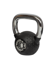 Гиря 8 кг с хромированной ручкой полиуретановая (CPU) Original FitTools