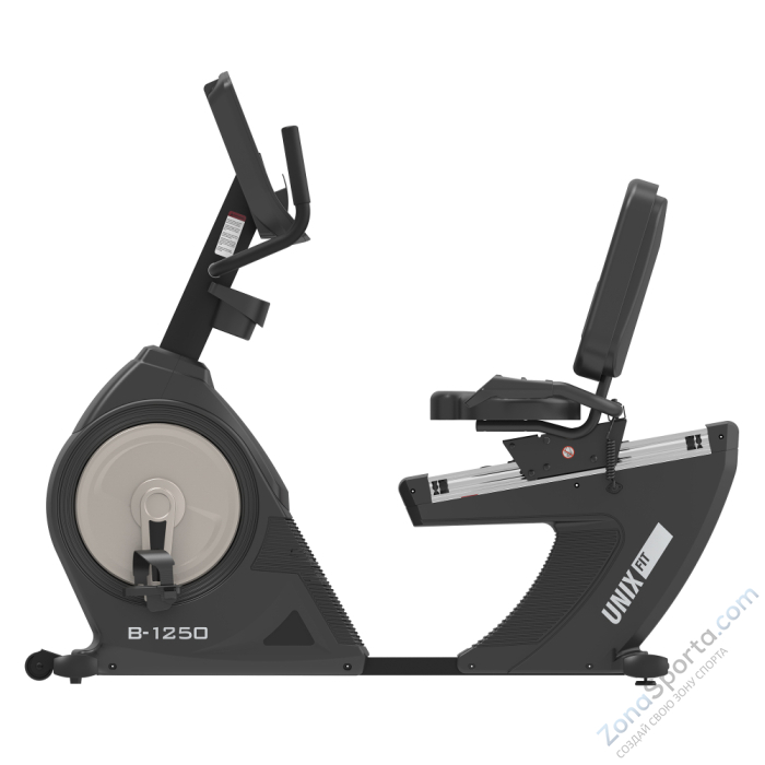 Горизонтальный велотренажер Unix Fit B-1250 PRO (7 LCD)