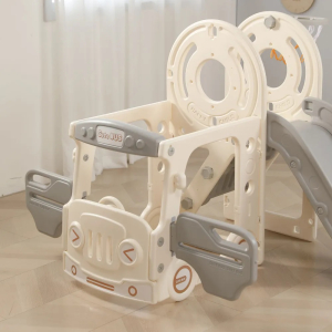 Игровой комплекс с горкой и качелями Unix Kids Bus (171 cm) Grey