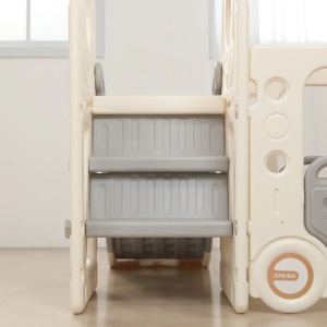 Игровой комплекс с горкой и качелями Unix Kids Bus (171 cm) Grey