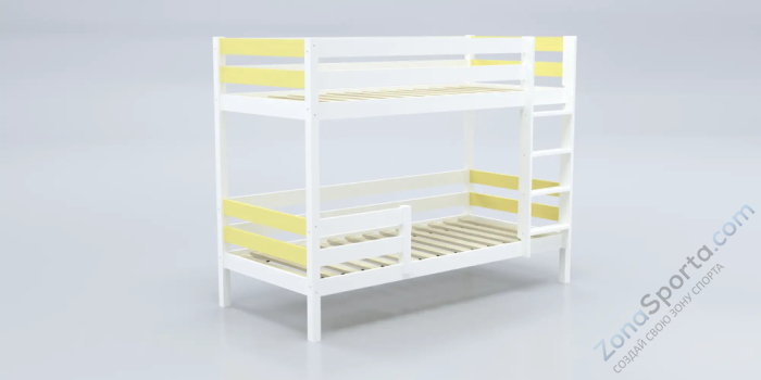 Кровать детская двухъярусная Савушка-01 80х160 желтая
