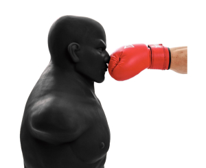 Манекен DFC Boxing Punching Man-Heavy c регулировкой высоты TLS-AB (черный)