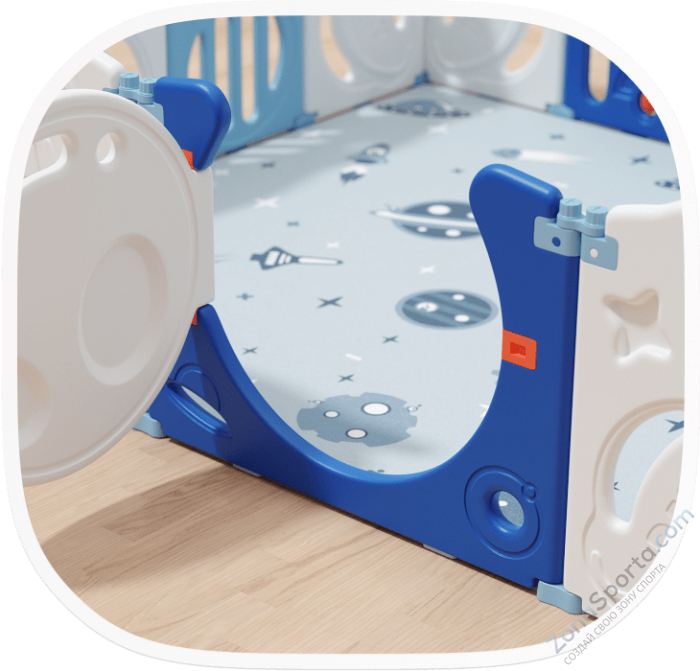 Манеж Unix Kids Supreme Space 200x200 Blue