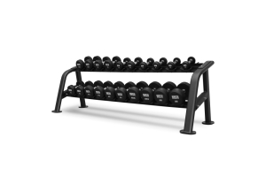 Набор обрезиненных гантелей Bronze Gym, 27.5-50 кг - 10 пар, шаг 2,5 кг