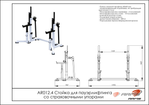 Стойка для пауэрлифтинга со страховочными упорами ARMS AR012.4