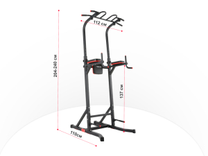 Турник/пресс/брусья со скамьей Unix Fit Power Tower 150